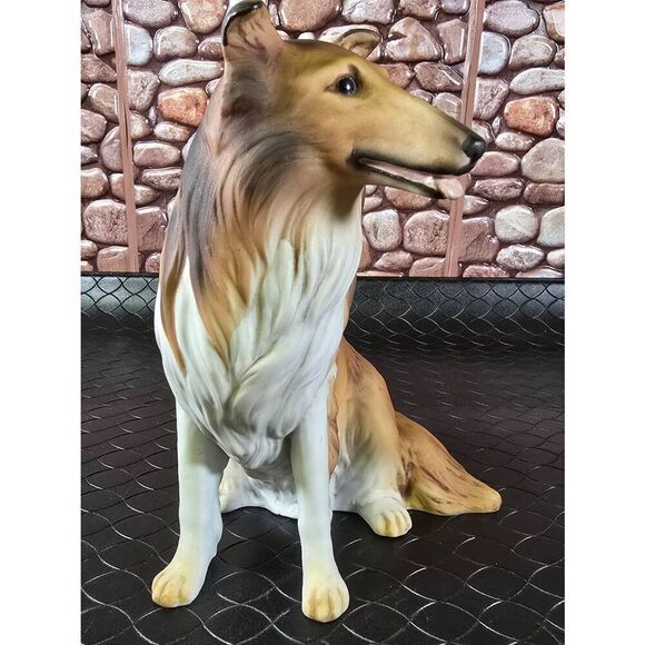 1986 HOMCO Mexico ~ Masterpiece Porcelain ~ COLLIE DOG Figurine - Picture 2 of 9